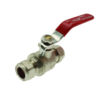 22mm Red Lever Ball Valve - WRAS Full Bore