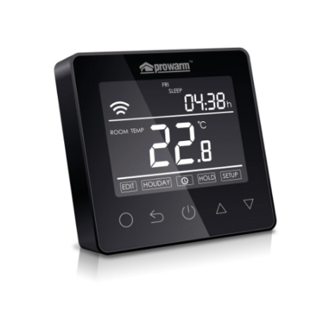 ProWarm Pro touch thermostat in Black