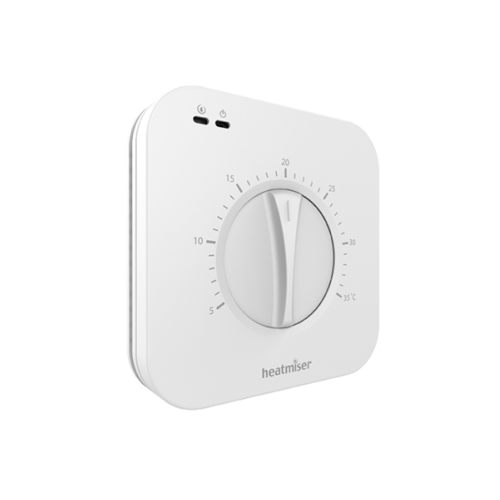 Wired Heatmiser DS-SB manual dial thermostat for heating systems