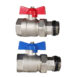 red and blue ball valves