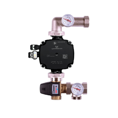 Underfloor heating control pack includes ESBE mixing valve & Grundfos upm3 auto pump.