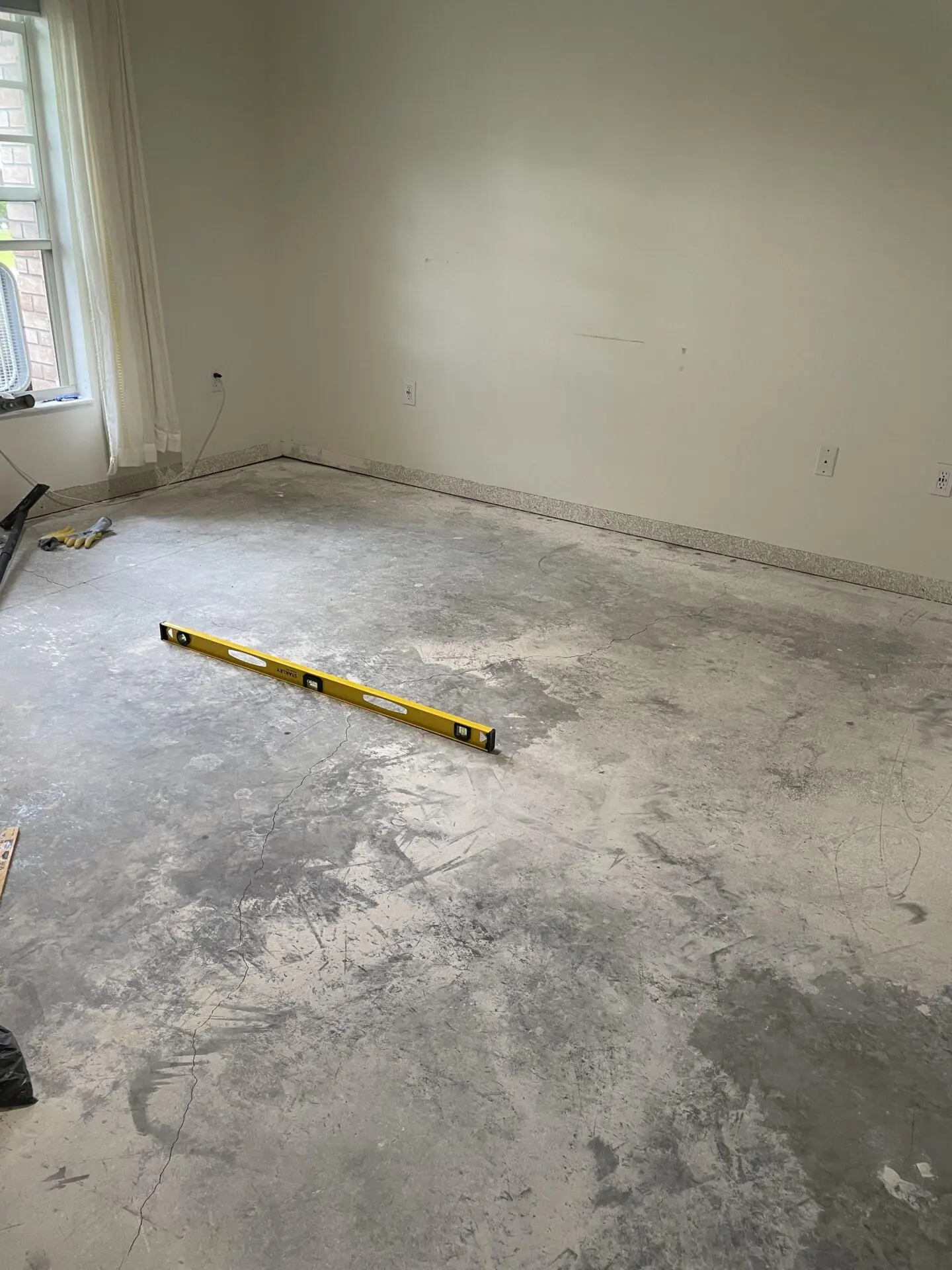 solid concrete subfloor