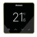 proWarm Touch IQ S Series-Black Thermostat 2 Brass Trim