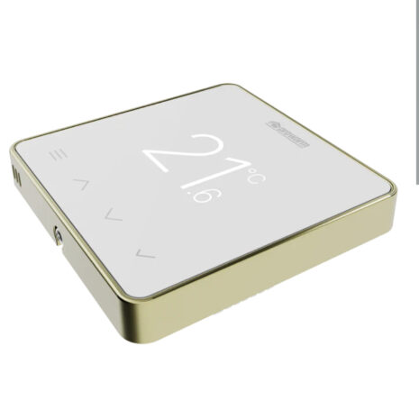 proWarm Touch IQ S Series-White Thermostat brass trim 1 proWarm Touch IQ S Series-White Thermostat brass trim 1