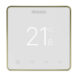 proWarm Touch IQ S Series-White Thermostat brass trim