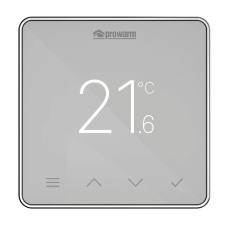 proWarm Touch IQ S Series-White Thermostat silver trim proWarm Touch IQ S Series-White Thermostat silver trim